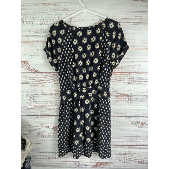 NWOT Joie Navy & Cream Polyester Dress w/ Cap Sleeves Sz Small - Picture 9 of 11